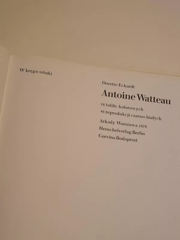Antoine Watteau - Dorette Eckardt, knyga 2