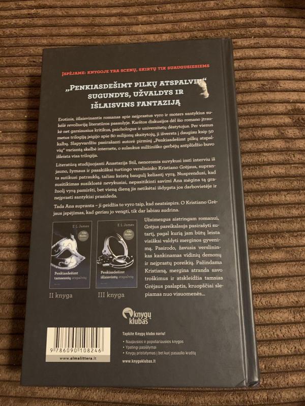 Penkiasdešimt pilkų atspalvių - James E L, knyga