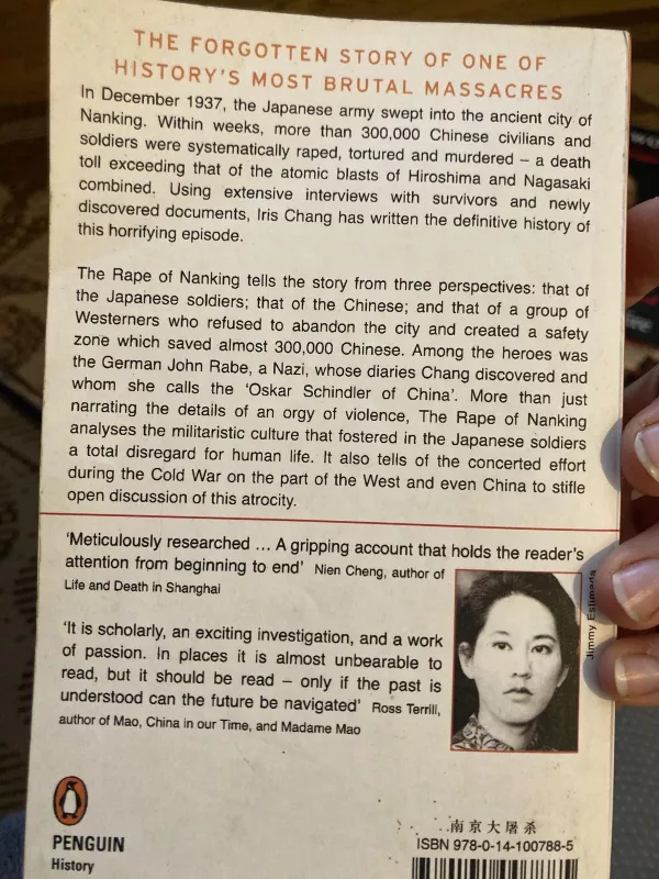 the rape of nanking - Iris Chang, knyga