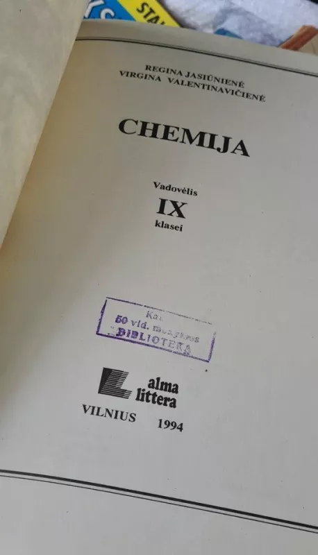 Chemija 9 klasei - Regina Jasiūnienė, Virgina  Valentinavičienė, knyga