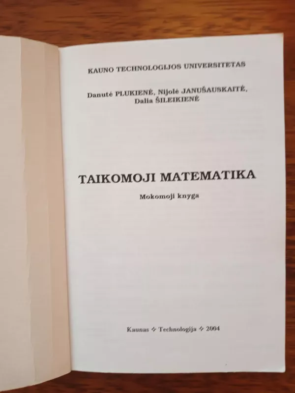 Taikomoji matematika - Danutė Plukienė, Nijolė  Janušauskaitė, Dalia  Šileikienė, knyga 4