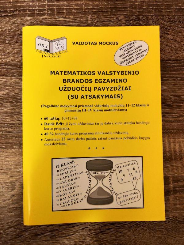 Matematikos valstybinio brandos egzamino užduočių pavyzdžiai (su atsakymais) - Vaidotas Mockus, knyga 3