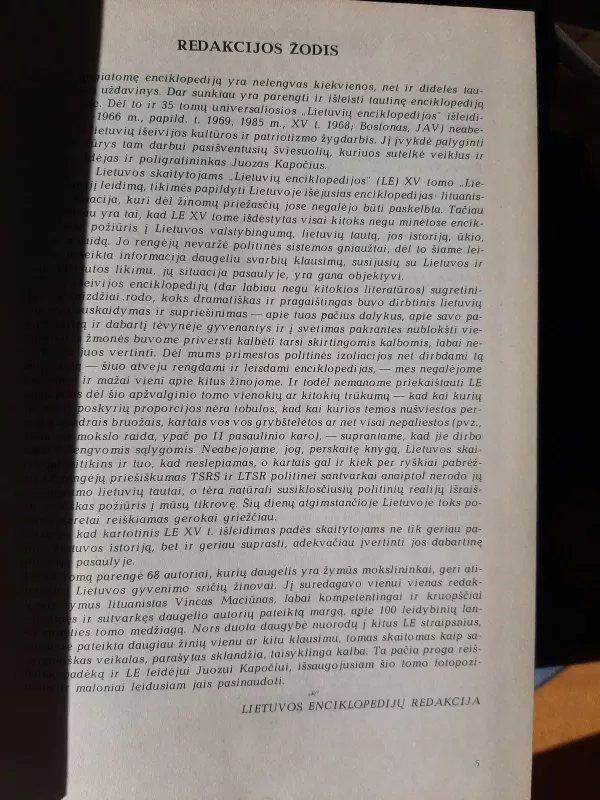 Lietuva. Lietuvių enciklopedija - Autorių Kolektyvas, knyga 5