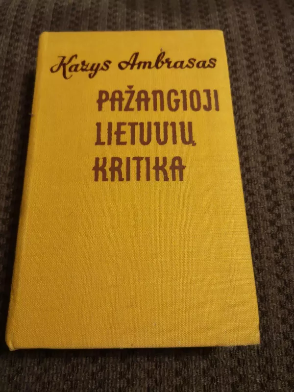 Pažangioji lietuvių kritika - Kazys Ambrasas, knyga 4