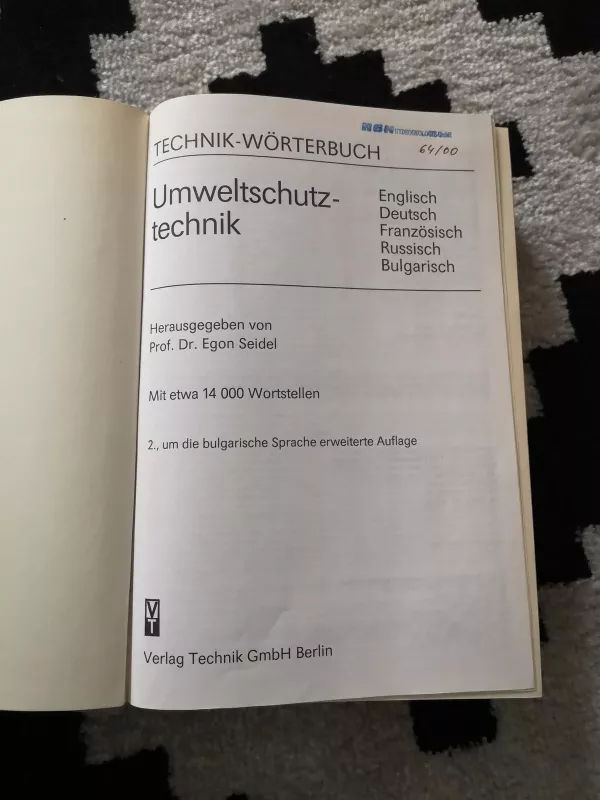 Langenscheidts Fachworterbuch Umweltschutztechnik - Egon Seidel, knyga