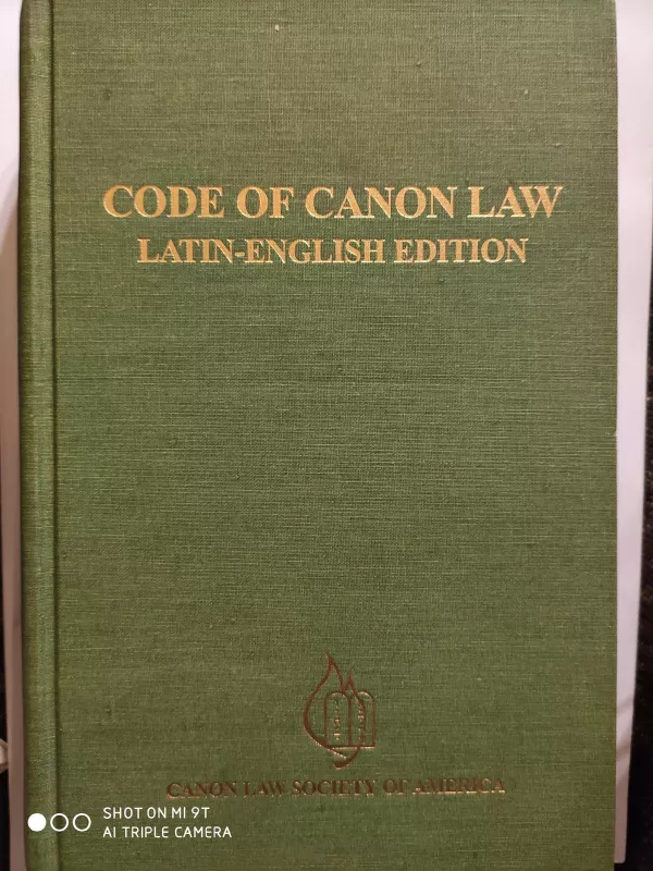 Code of Canon Law. Latin-English Edition - Autorių Kolektyvas, knyga