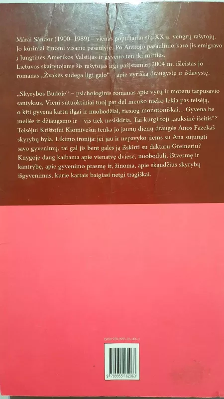 Skyrybos Budoje - Sándor Márai, knyga