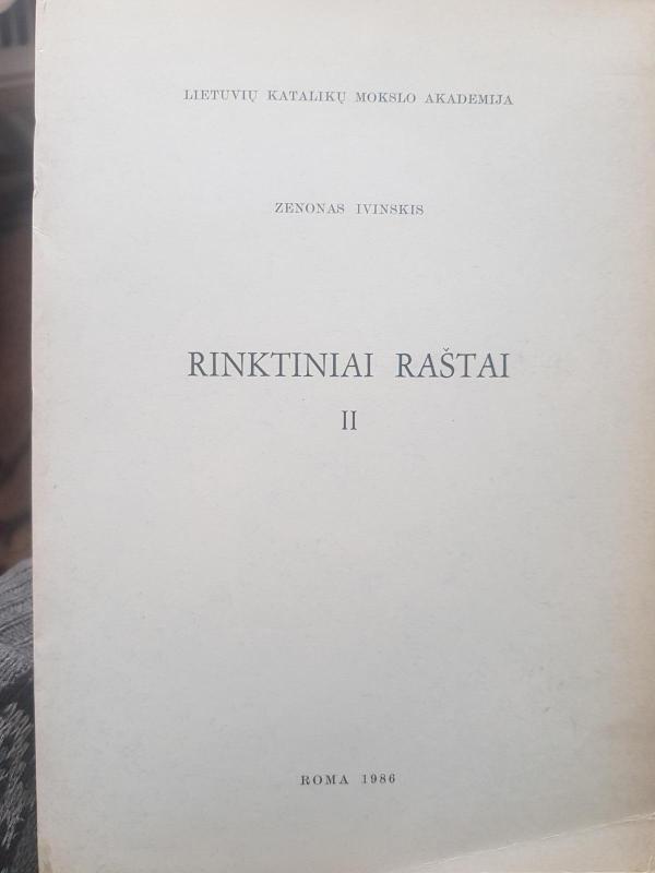 Rinktiniai raštai (2 tomas) Zenonas Ivinskis, knyga
