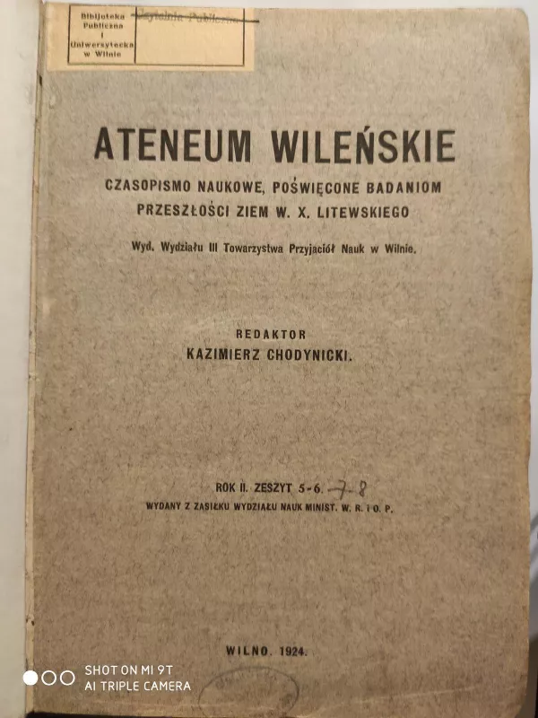 Ateneum Wilenskie II - Autorių Kolektyvas, knyga 4