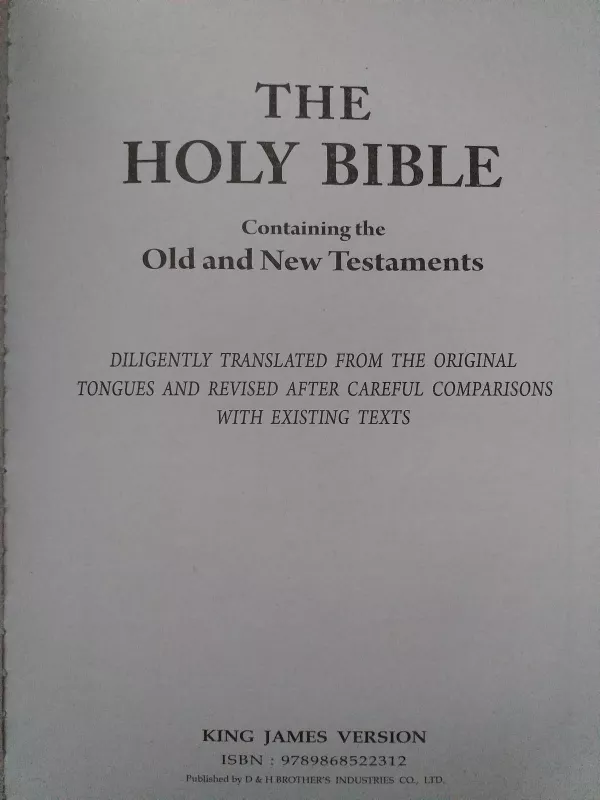 Holy Bible. King James Version - Autorių Kolektyvas, knyga