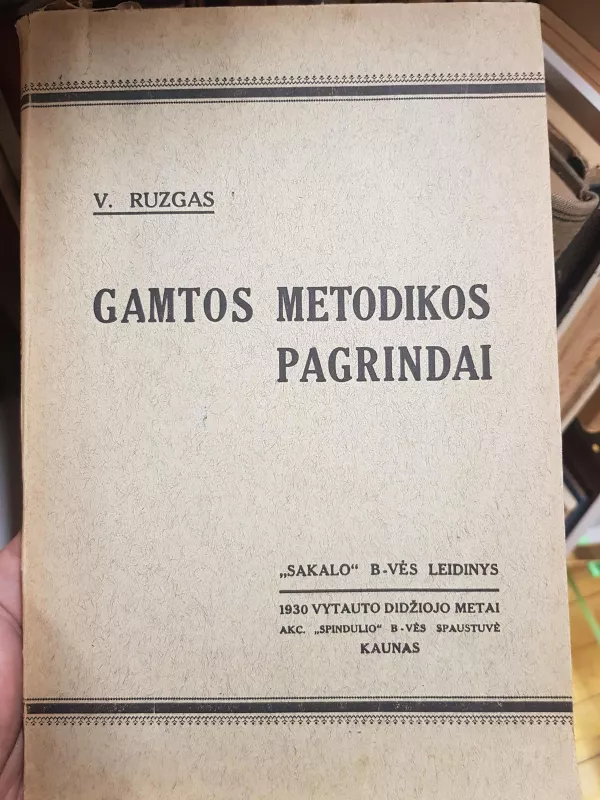 Gamtos metodikos pagrindai - V. Ruzgas, knyga