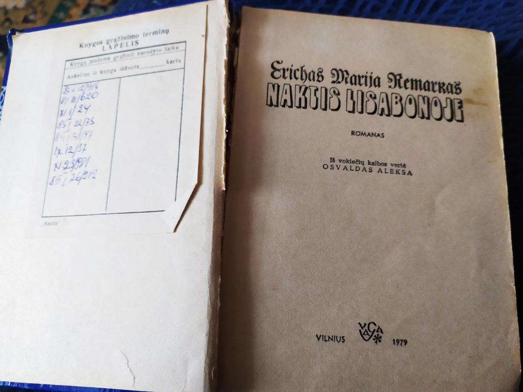 Naktis Lisabonoje - Erichas Marija Remarkas, knyga 4