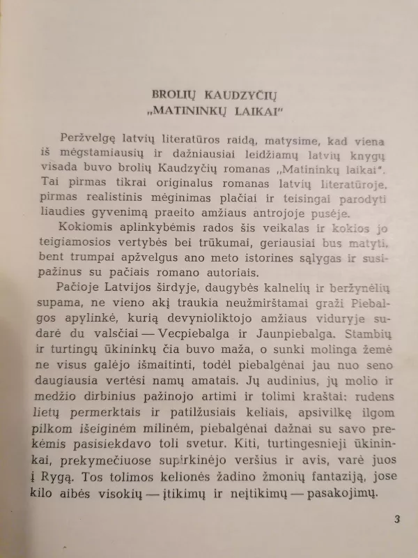 Matininkų laikai - Reinis Kaudzytis, Matysas  Kaudzytis, knyga 5