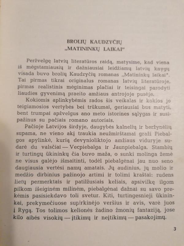 Matininkų laikai - Reinis Kaudzytis, Matysas  Kaudzytis, knyga 5
