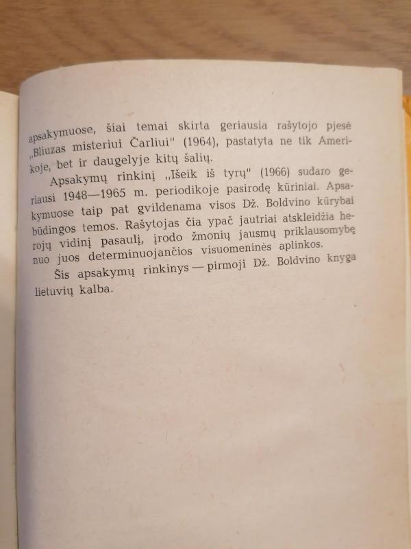 Išeik iš tyrų - Džeimsas Boldvinas, knyga 4