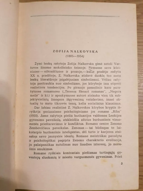 Riba - Zofija Nalkovska, knyga 4