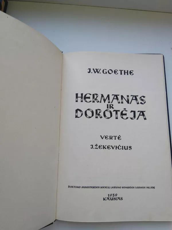 Hermanas ir Dorotėja - Johanas Volfgangas Gėtė, knyga 3