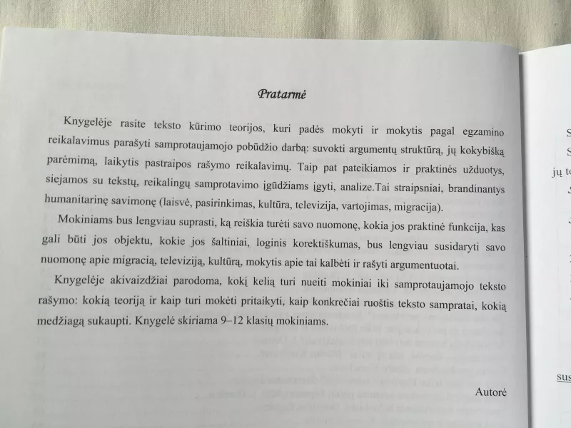 Samprotaujamojo teksto rašymas: teorija ir praktika - Birutė Kuklierienė, knyga 2