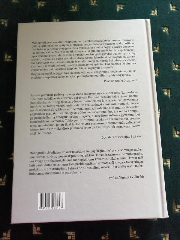 Medicina, etika ir teisė apie žmogų iki gimimo - Autorių Kolektyvas, knyga 3