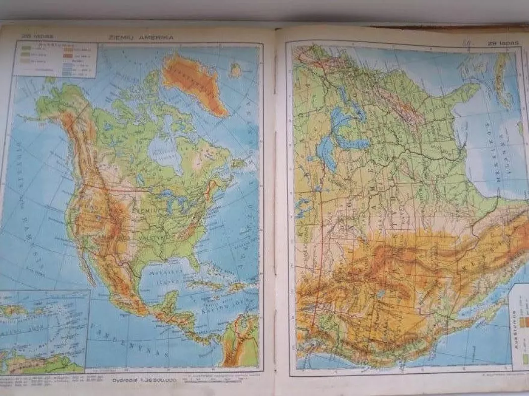 Didysis geografijos atlasas 1935m. - Mantniekas P., Ošinis A., knyga