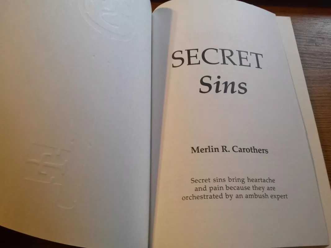 Secret Sins - Merlin Carothers, knyga