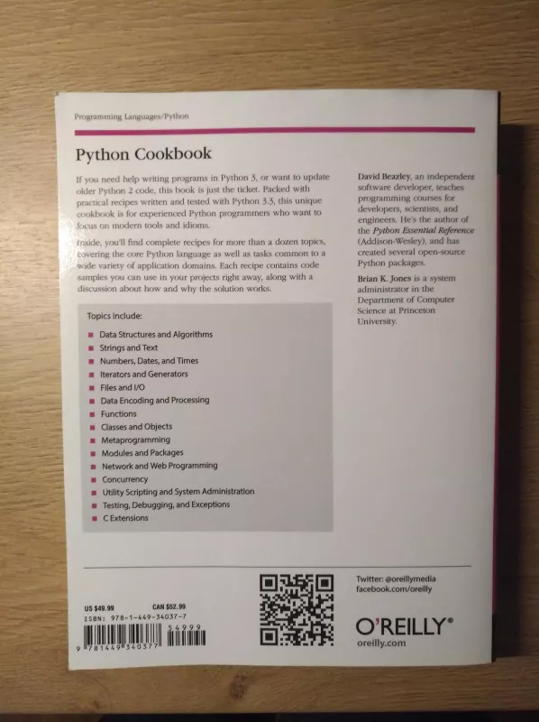 Python cookbook - David Beazley Brian K.Jones, knyga 2