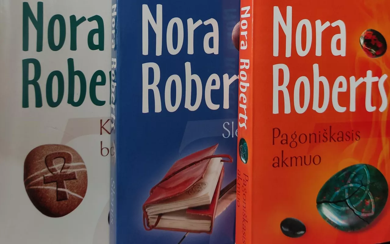 Trilogija \'Septyneto zenklas\" : Kraujo broliai; Slėnis;  Pagoniškasis akmuo\" - Nora Roberts, knyga