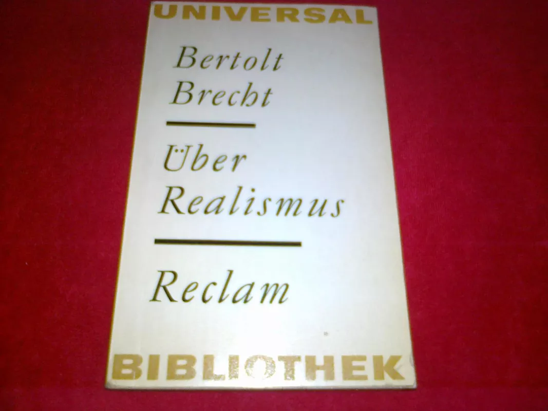 Uber realismus - Bertolt Brecht, knyga 6