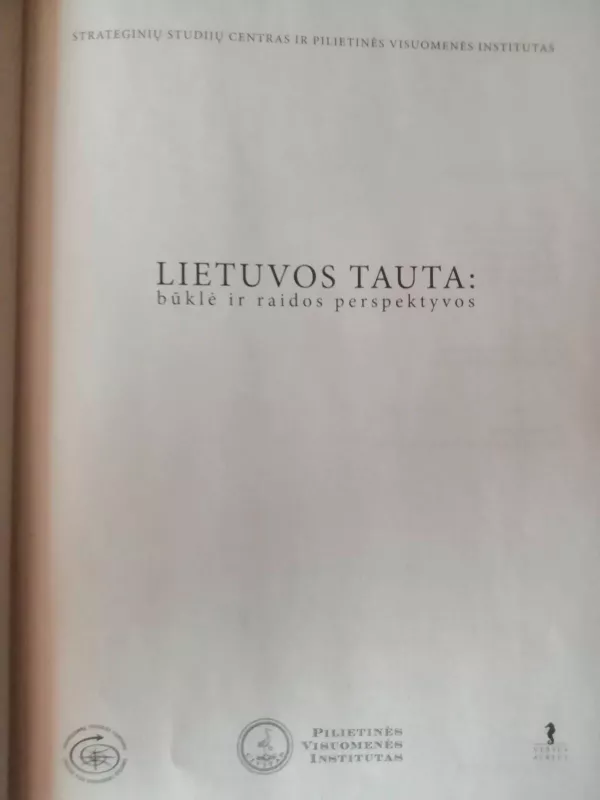Lietuvos tauta: būklė ir perspektyvos - Autorių Kolektyvas, knyga 3