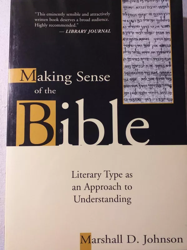 Making Sense of the Bible - Marshall D. Johnson, knyga 2