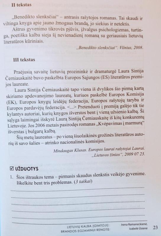 Lietuvių kalba (gimtoji) brandos egzaminui rengtis - Irena Ramaneckienė, knyga 3