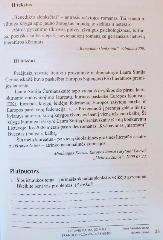 Lietuvių kalba (gimtoji) brandos egzaminui rengtis - Irena Ramaneckienė, knyga 2