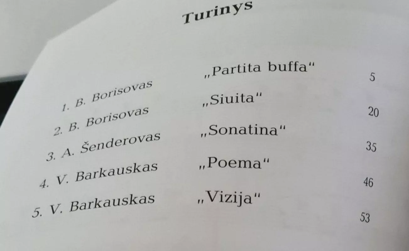 Lietuvos kompozitorių kūriniai fortepijonui - B. Borisovas, knyga