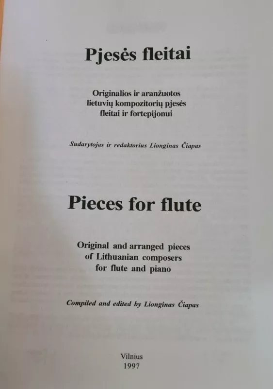 Pjesės fleitai - Autorių Kolektyvas, knyga