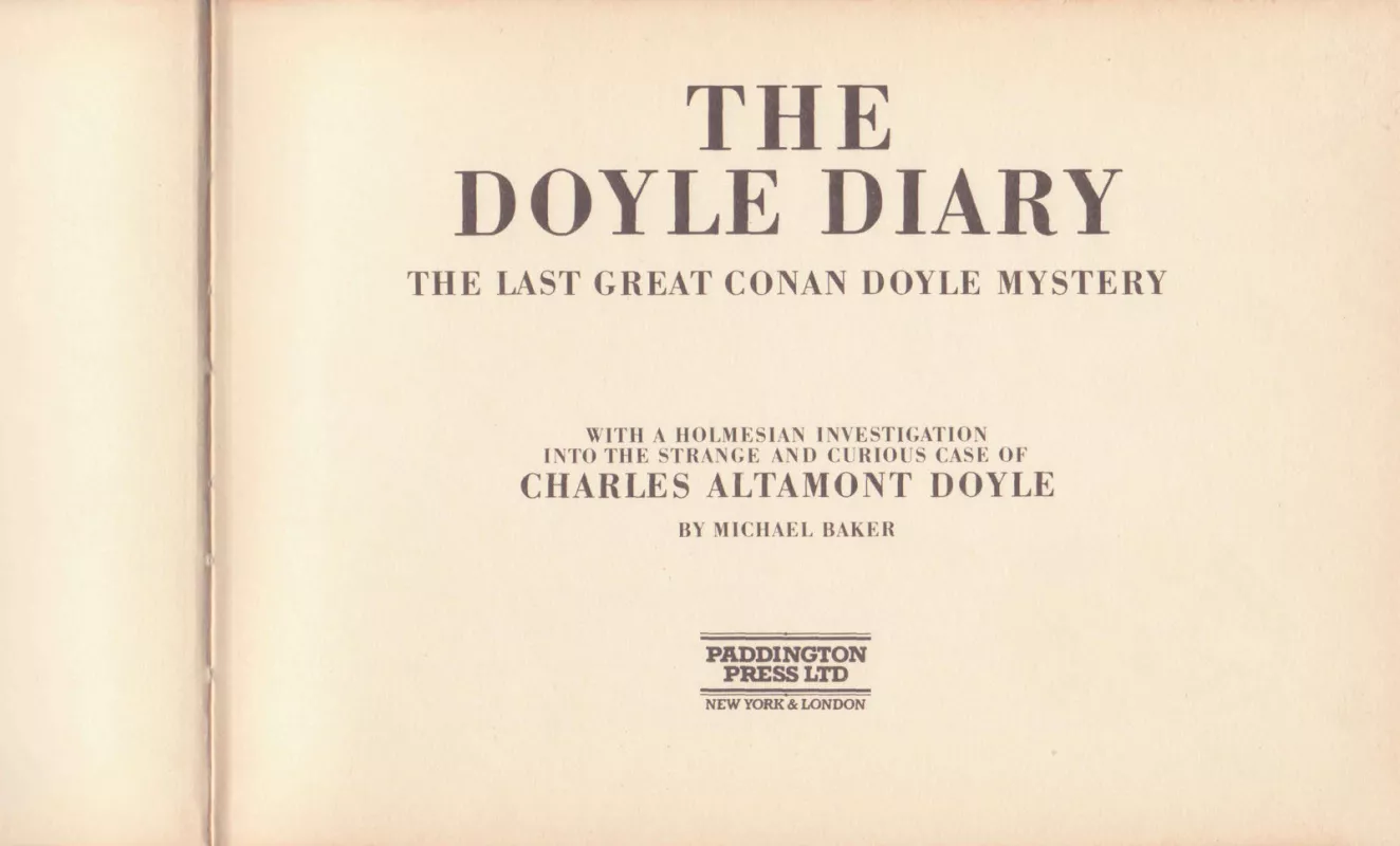The Doyle Diary: The Last Great Conan Doyle Mystery - Michael Baker, knyga 5