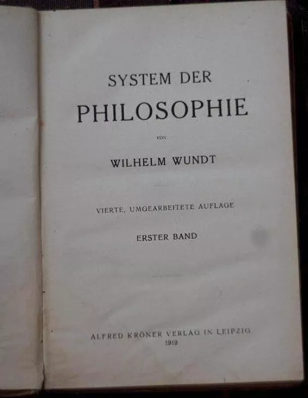 system der philosophie - Wilhelm Wundt, knyga 3