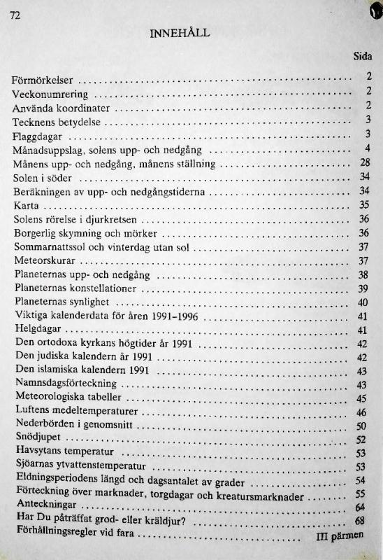 Almanack för året 1991 - Autorių Kolektyvas, knyga 3