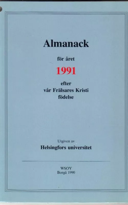 Almanack för året 1991 - Autorių Kolektyvas, knyga 2