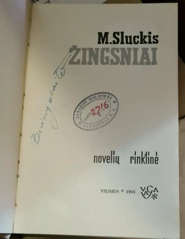 Žingsniai - M. Sluckis, knyga