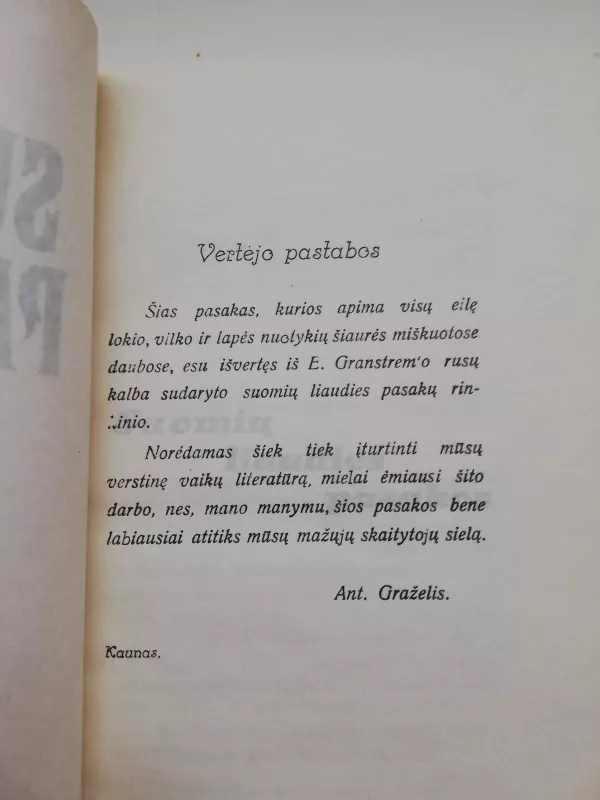 Suomių pasakos - Antanas Graželis, knyga
