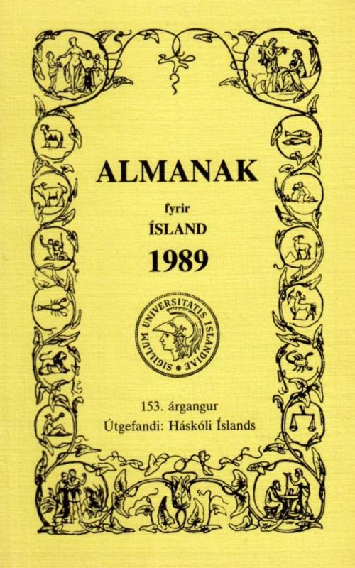 Almanak fyrir Ísland 1989 - Þorsteinn Sœmundsson, knyga 2