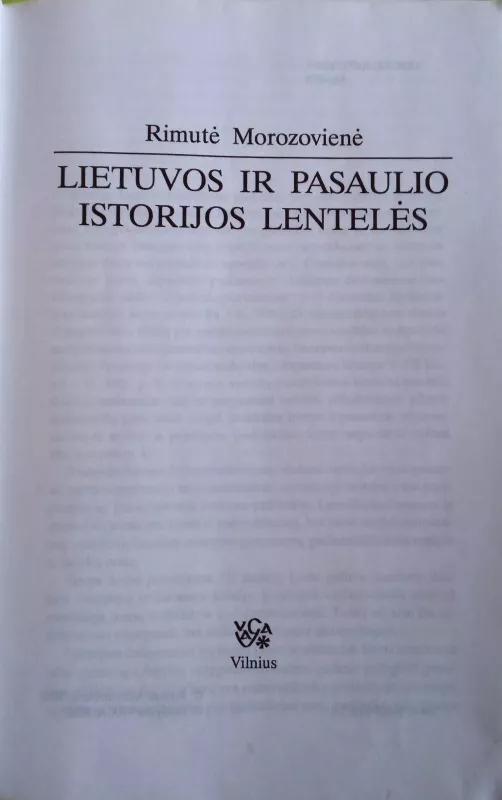 Lietuvos ir pasaulio istorijos lentelės - Rimutė Morozovienė, knyga 3