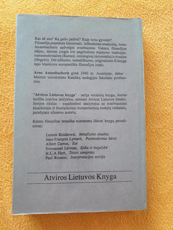 Filosofijos įvadas - Arno Anzenbacher, knyga 3