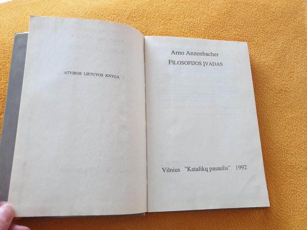 Filosofijos įvadas - Arno Anzenbacher, knyga 2