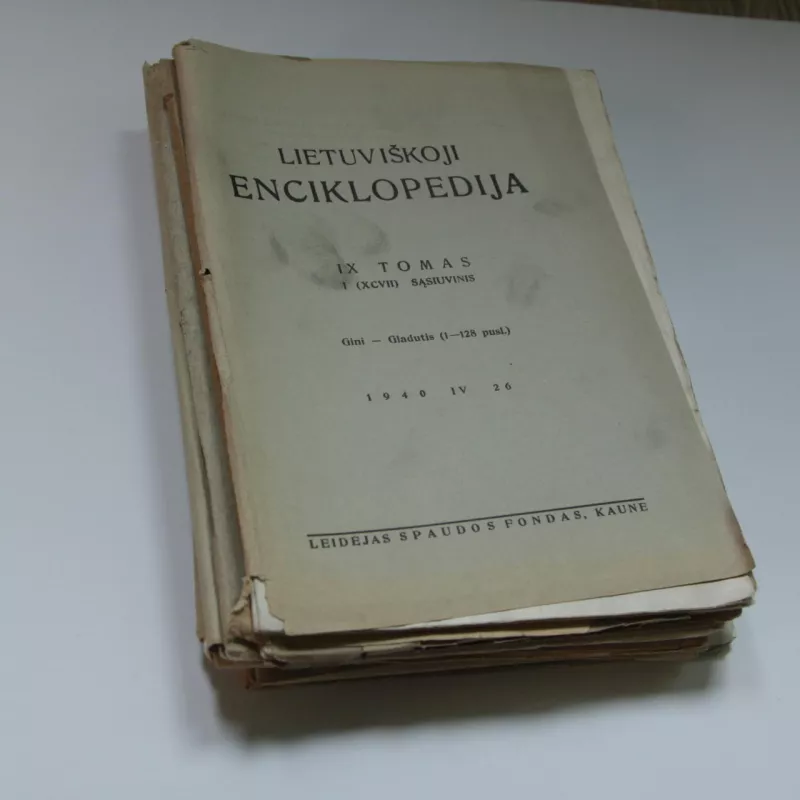 Lietuviškoji enciklopedija  T. I-IX sąsiuviniais - Vaclovas Biržiška, knyga 4