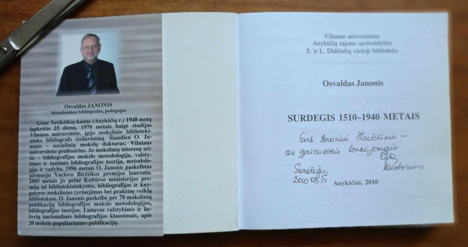 Surdegis 1510-1940 metais - Osvaldas Janonis, knyga 3