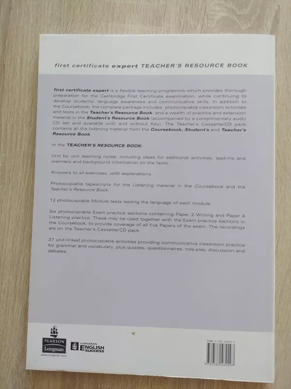 First certificate expert. Teacher's resource book - Hyde Drew, Bell Jan, knyga