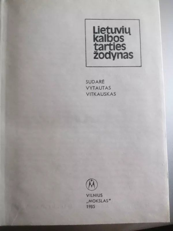 Lietuvių kalbos tarties žodynas - Vytautas Vitkauskas, knyga 3