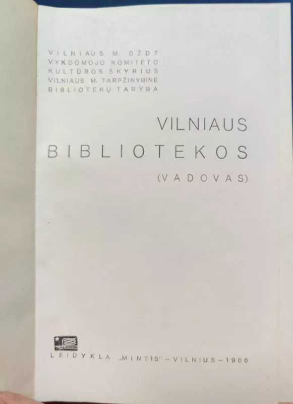 Vilniaus bibliotekos - A. Ivaškevičius, knyga 3
