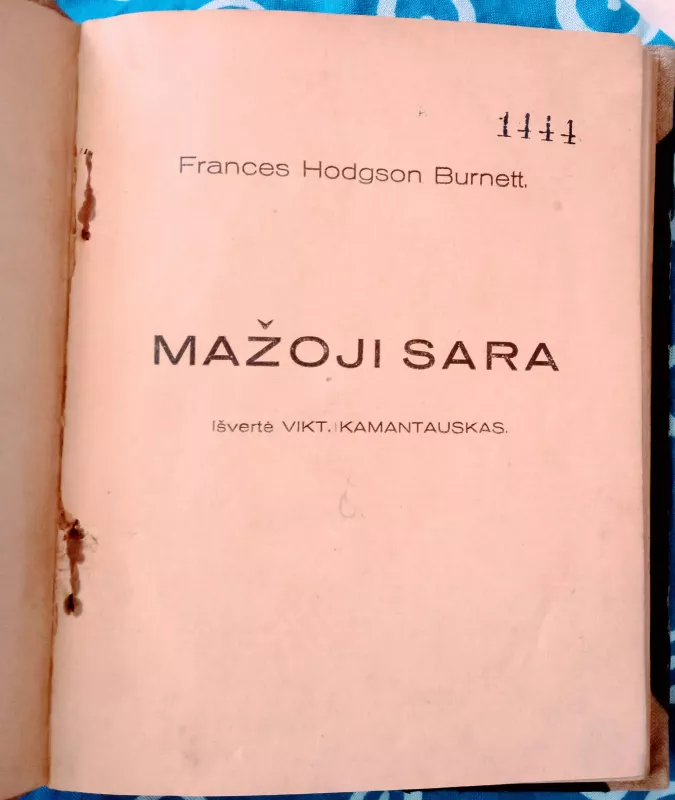 Burnett Mažoji Sara,1931 m - Frances Hodgson Burnett, knyga 4